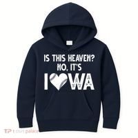 Is This Heaven No It's Iowa Baseball Lover Kids Hoodie thumb 0