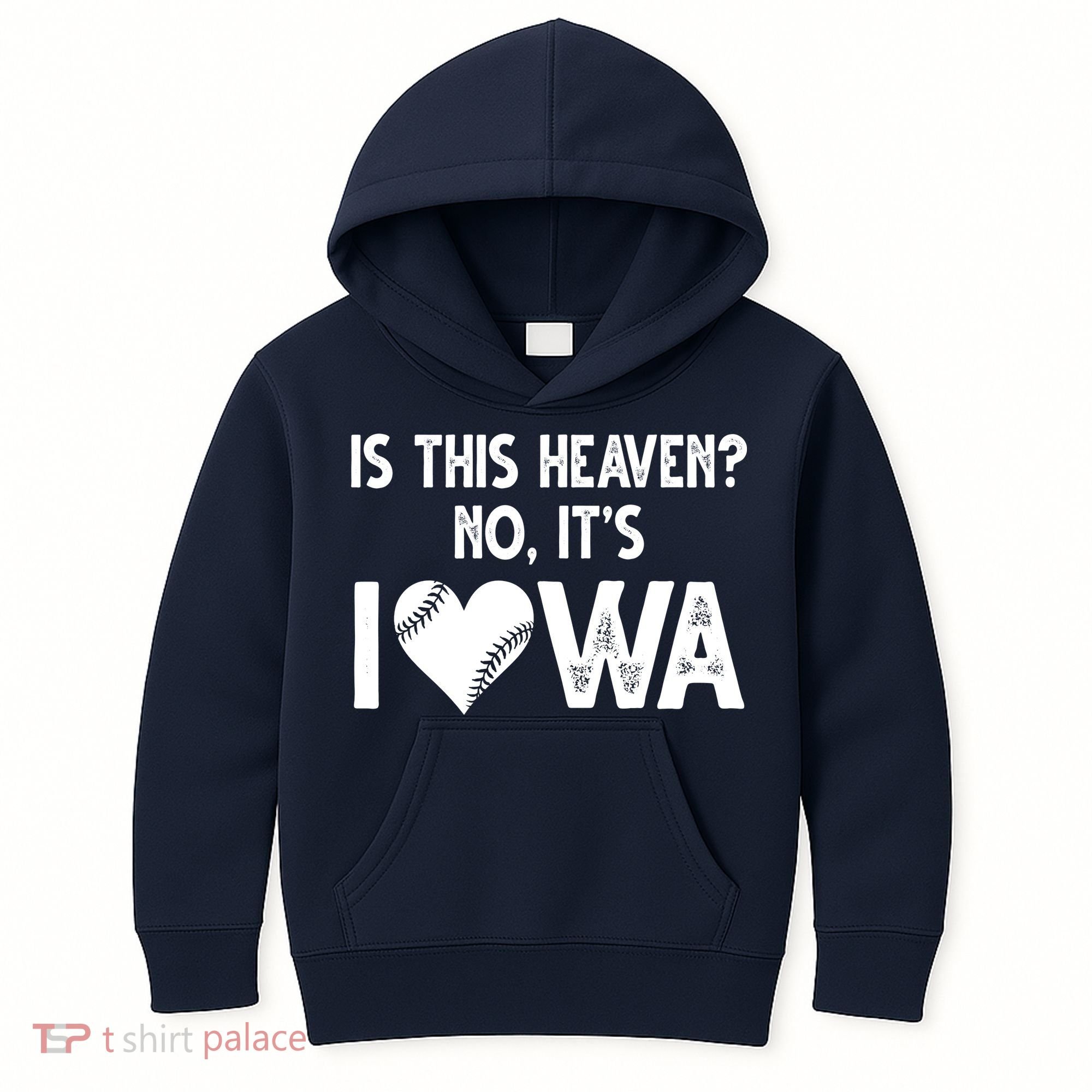 Is This Heaven No It's Iowa Baseball Lover Kids Hoodie