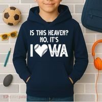 Is This Heaven No It's Iowa Baseball Lover Kids Hoodie thumb 2