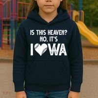 Is This Heaven No It's Iowa Baseball Lover Kids Hoodie thumb 3