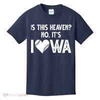 Is This Heaven No It's Iowa Baseball Lover Kids T-Shirt thumb 0
