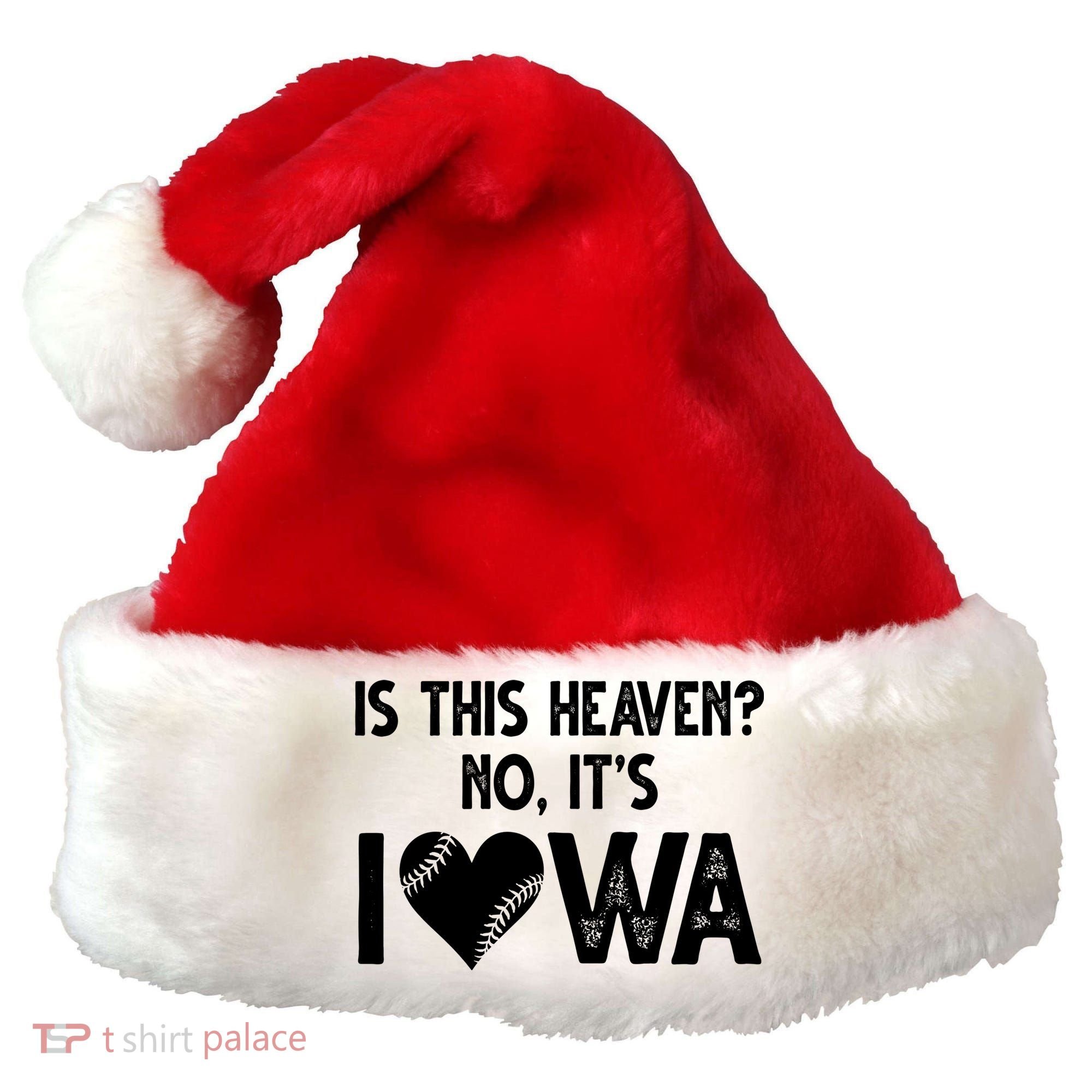 Is This Heaven No It's Iowa Baseball Lover Santa Hat