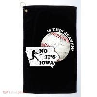 Is This Heaven? No It's Iowa Golf Towel thumb 0