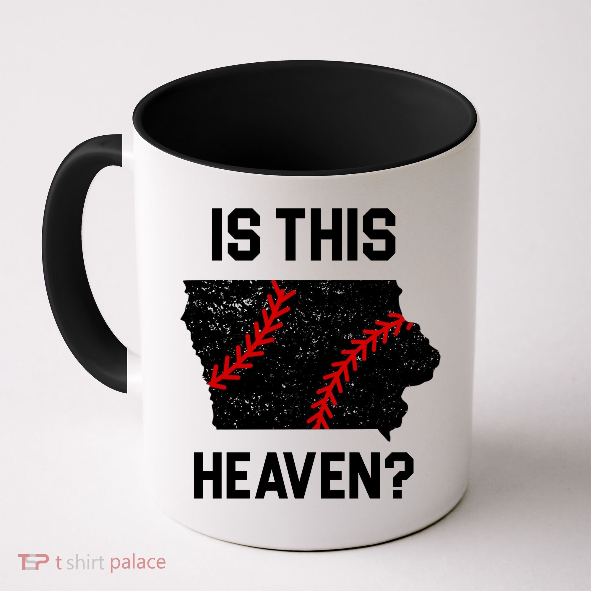 Is This Heaven Iowa Baseball Fan Coffee Mug