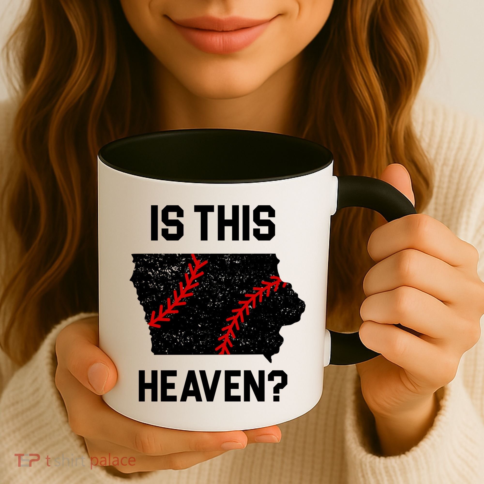 Is This Heaven Iowa Baseball Fan Coffee Mug
