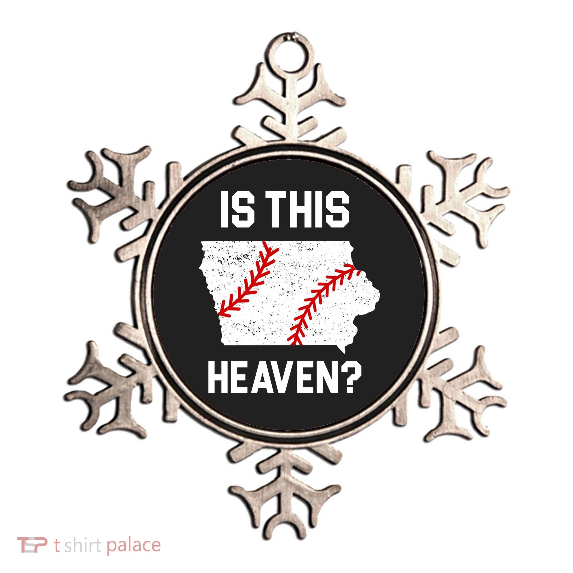 Is This Heaven Iowa Baseball Fan Ornament