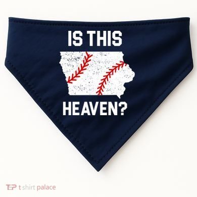 Is This Heaven Iowa Baseball Fan USA-Made Doggie Bandana