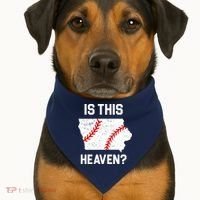Is This Heaven Iowa Baseball Fan USA-Made Doggie Bandana thumb 1
