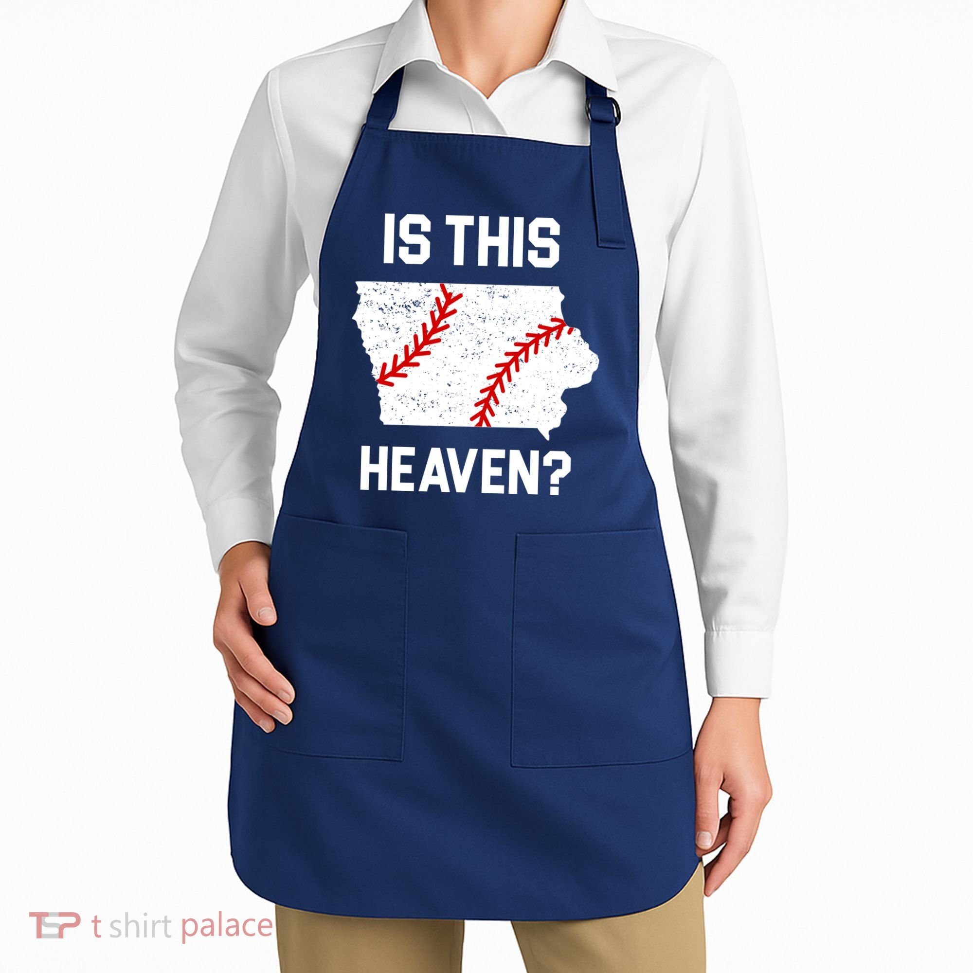 Is This Heaven Iowa Baseball Fan Apron