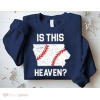 Is This Heaven Iowa Baseball Fan Sweatshirt thumb 2