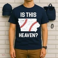 Is This Heaven Iowa Baseball Fan T-Shirt thumb 6