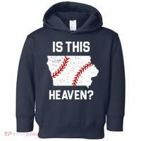 Is This Heaven Iowa Baseball Fan Toddler Hoodie thumb 0