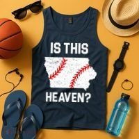Is This Heaven Iowa Baseball Fan Tank Top thumb 4