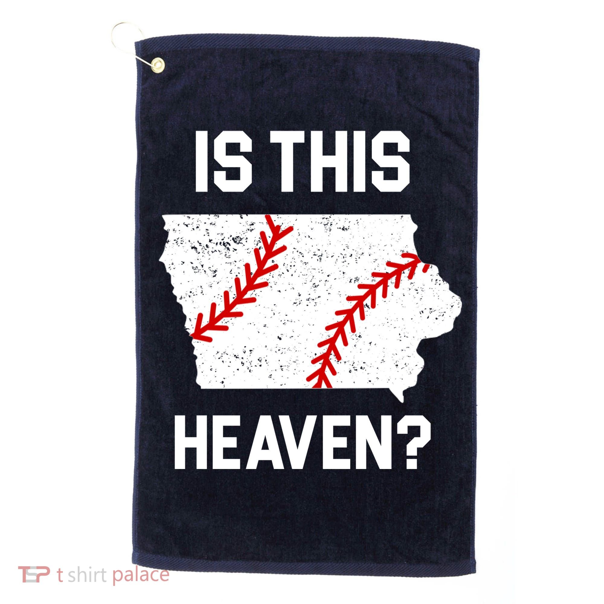 Is This Heaven Iowa Baseball Fan Golf Towel