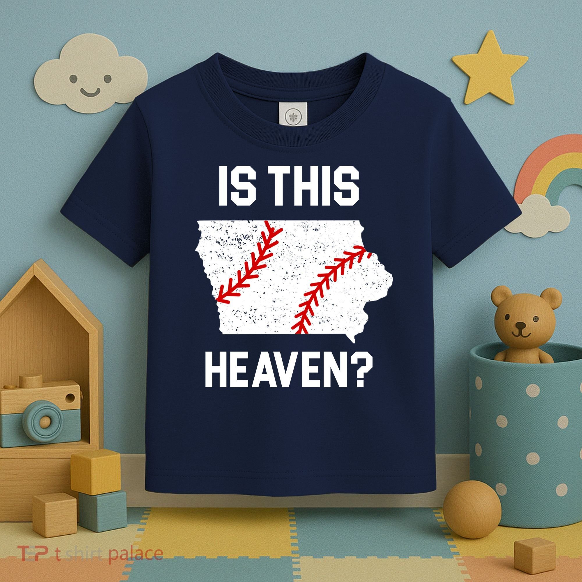 Is This Heaven Iowa Baseball Fan Toddler T-Shirt