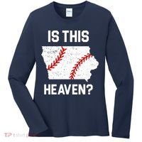 Is This Heaven Iowa Baseball Fan Women's Long Sleeve Shirt thumb 0