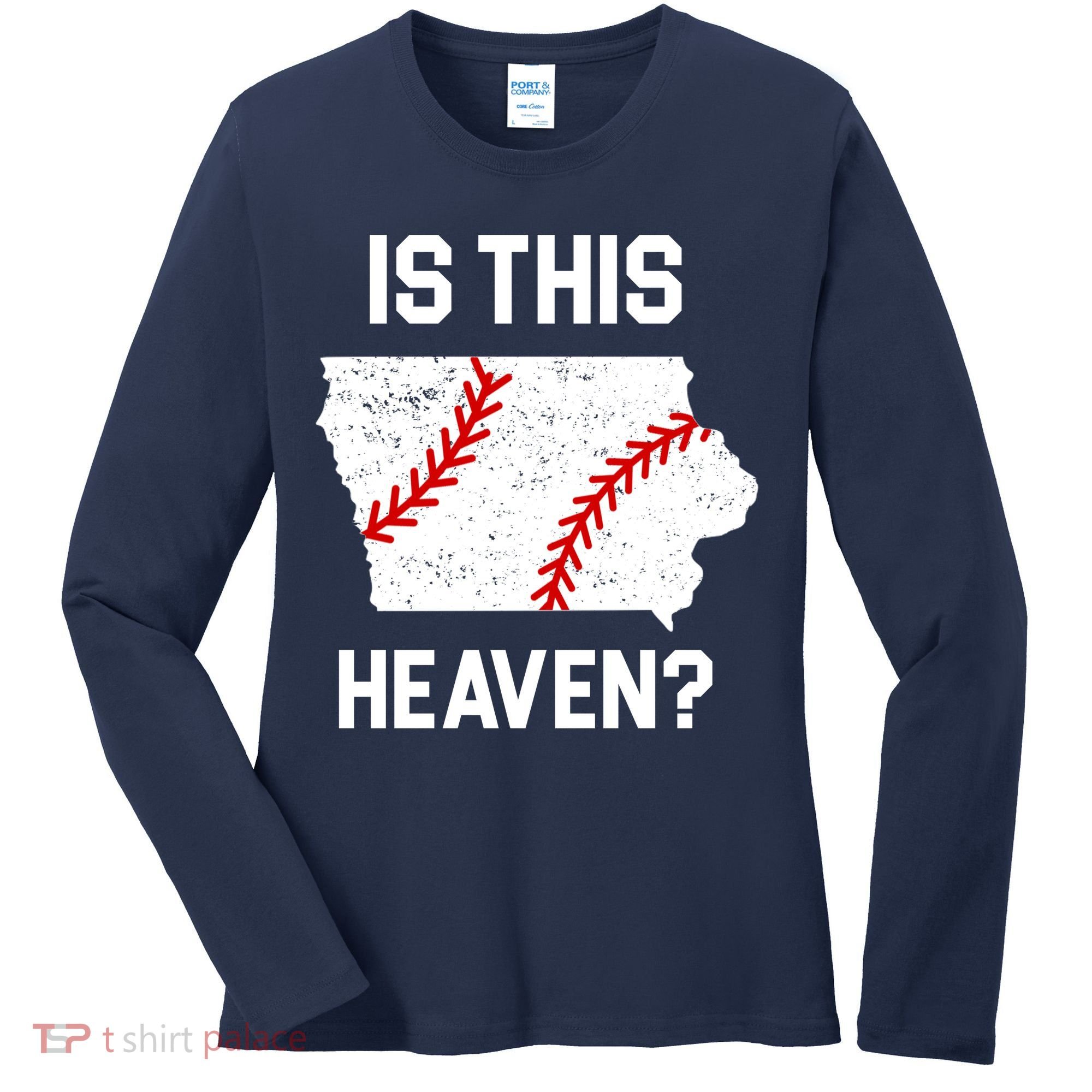 Is This Heaven Iowa Baseball Fan Women's Long Sleeve Shirt