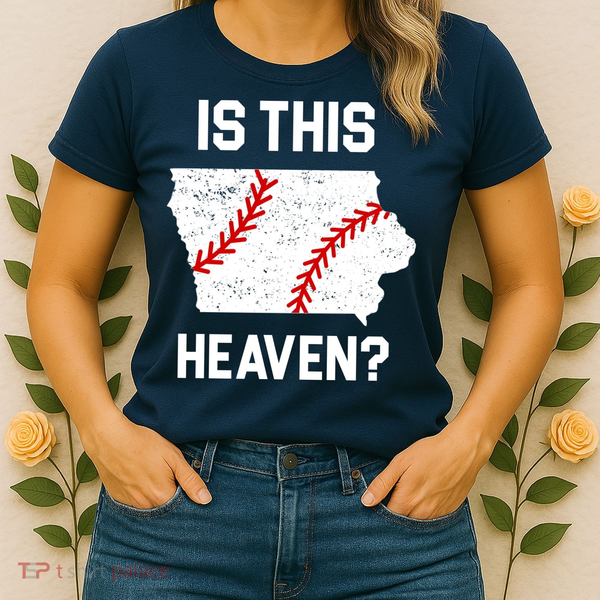 Is This Heaven Iowa Baseball Fan Women's T-Shirt