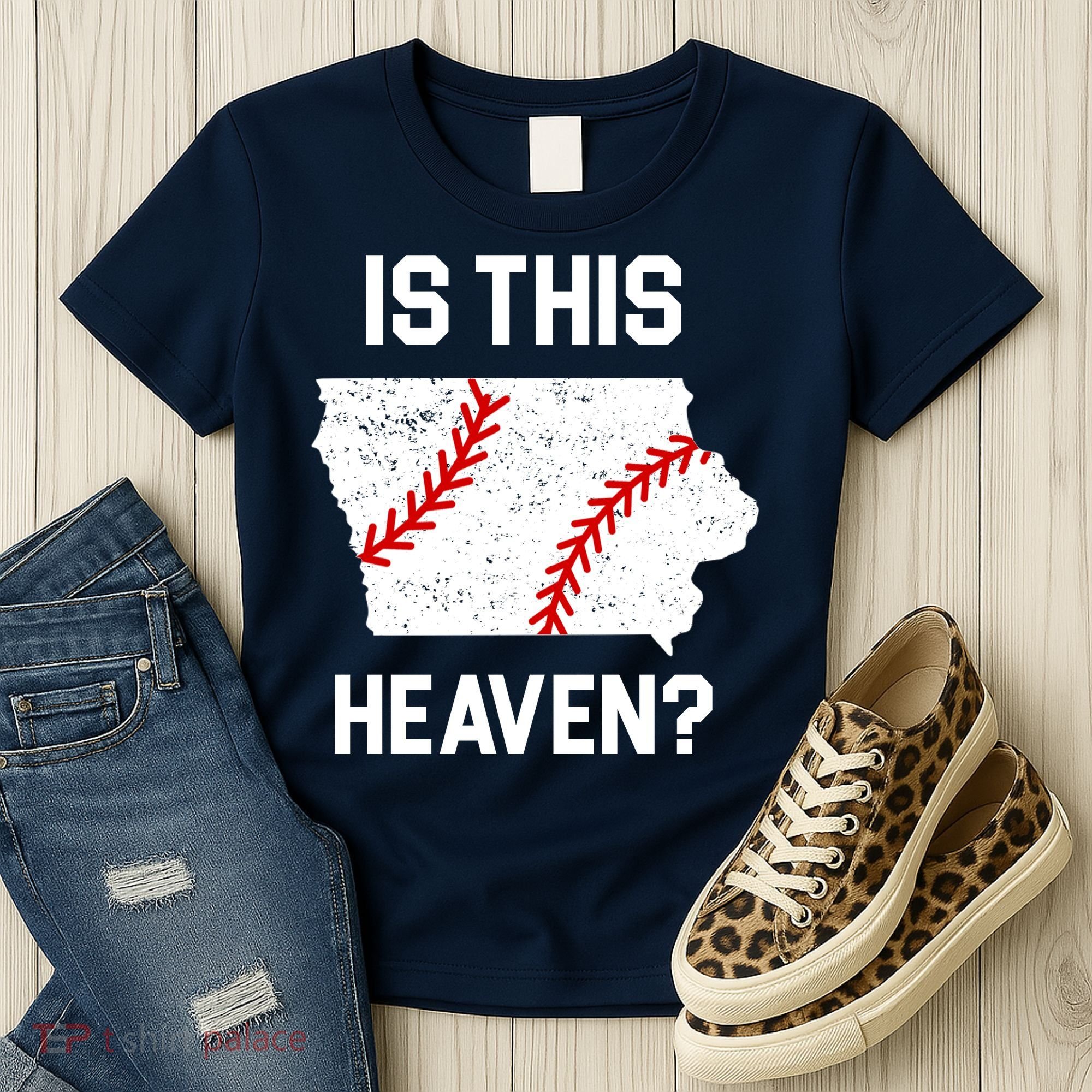 Is This Heaven Iowa Baseball Fan Women's T-Shirt