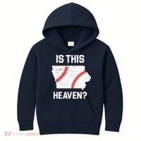 Is This Heaven Iowa Baseball Fan Kids Hoodie thumb 0