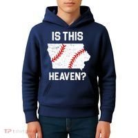 Is This Heaven Iowa Baseball Fan Kids Hoodie thumb 4