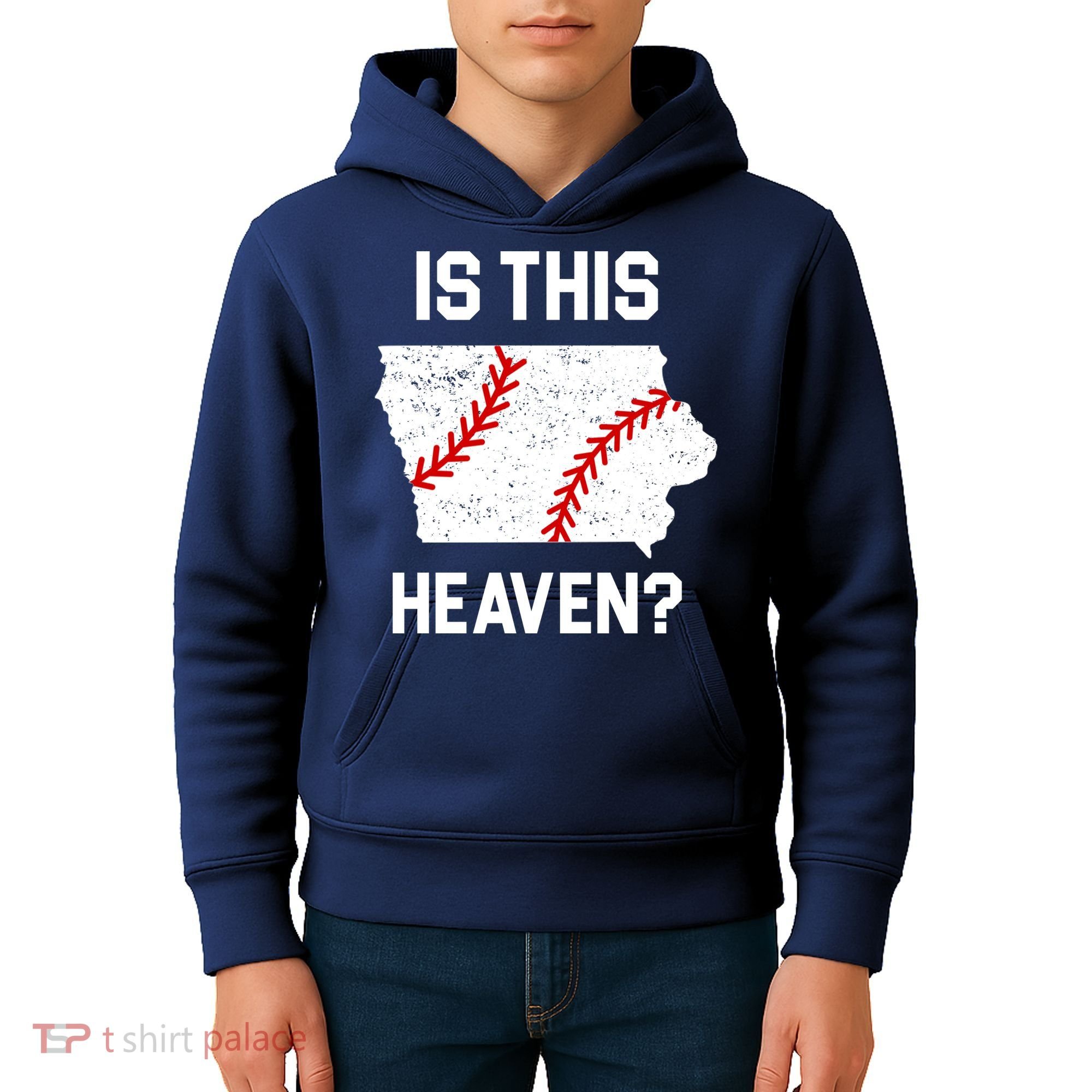 Is This Heaven Iowa Baseball Fan Kids Hoodie