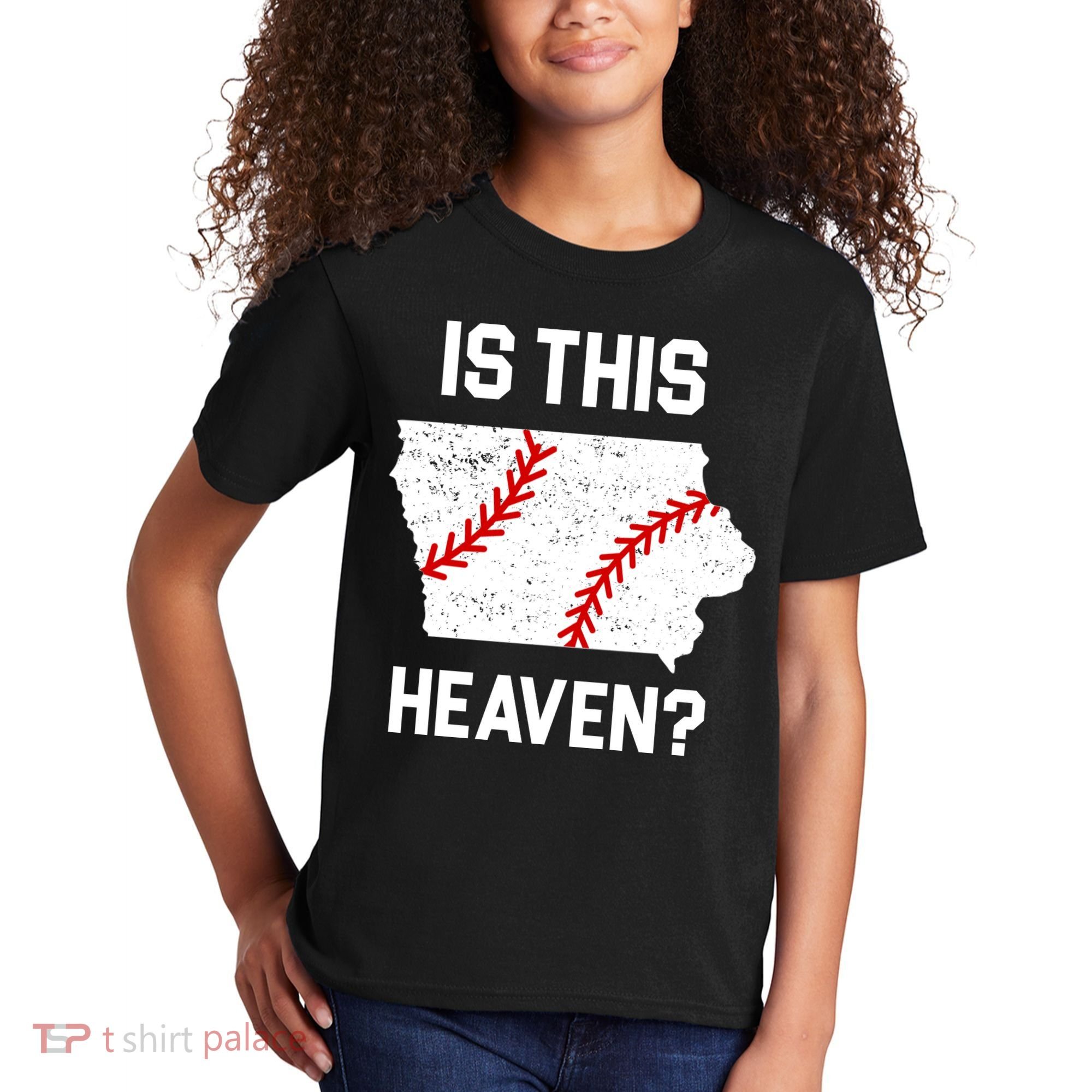 Is This Heaven Iowa Baseball Fan Kids T-Shirt
