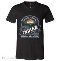 India T Have No Fear The Indian Is Here V-Neck T-Shirt thumb 0