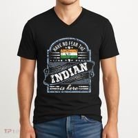 India T Have No Fear The Indian Is Here V-Neck T-Shirt thumb 2