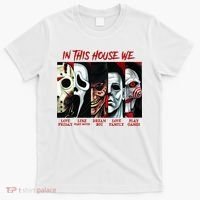 In This House We Love Halloween Family Horror House Scary T-Shirt thumb 0