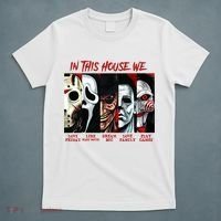 In This House We Love Halloween Family Horror House Scary T-Shirt thumb 5