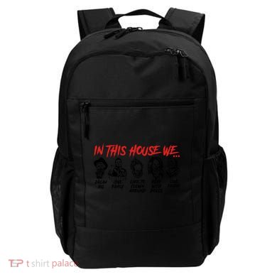 In This House We Horror Halloween Freddy Big Dream Myers Love Family C Backpack