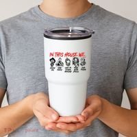 In This House We Horror Halloween Freddy Big Dream Myers Love Family C Tumbler thumb 2
