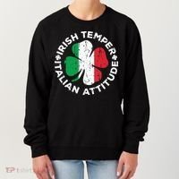 Irish Temper Italian Attitude St Patricks Day Women's Sweatshirt thumb 0