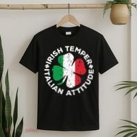 Irish Temper Italian Attitude St Patricks Day T-Shirt thumb 2