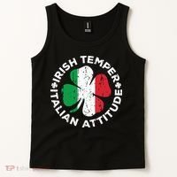 Irish Temper Italian Attitude St Patricks Day Tank Top thumb 2