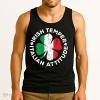 Irish Temper Italian Attitude St Patricks Day Tank Top thumb 3