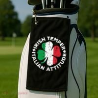 Irish Temper Italian Attitude St Patricks Day Golf Towel thumb 2