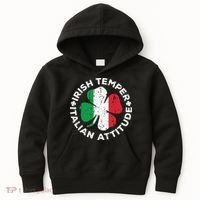 Irish Temper Italian Attitude St Patricks Day Kids Hoodie thumb 0