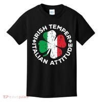 Irish Temper Italian Attitude St Patricks Day Kids T-Shirt thumb 0