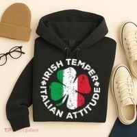 Irish Temper Italian Attitude St Patricks Day Hoodie thumb 4