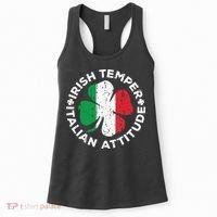 Irish Temper Italian Attitude St Patricks Day Women's Tank Top thumb 0