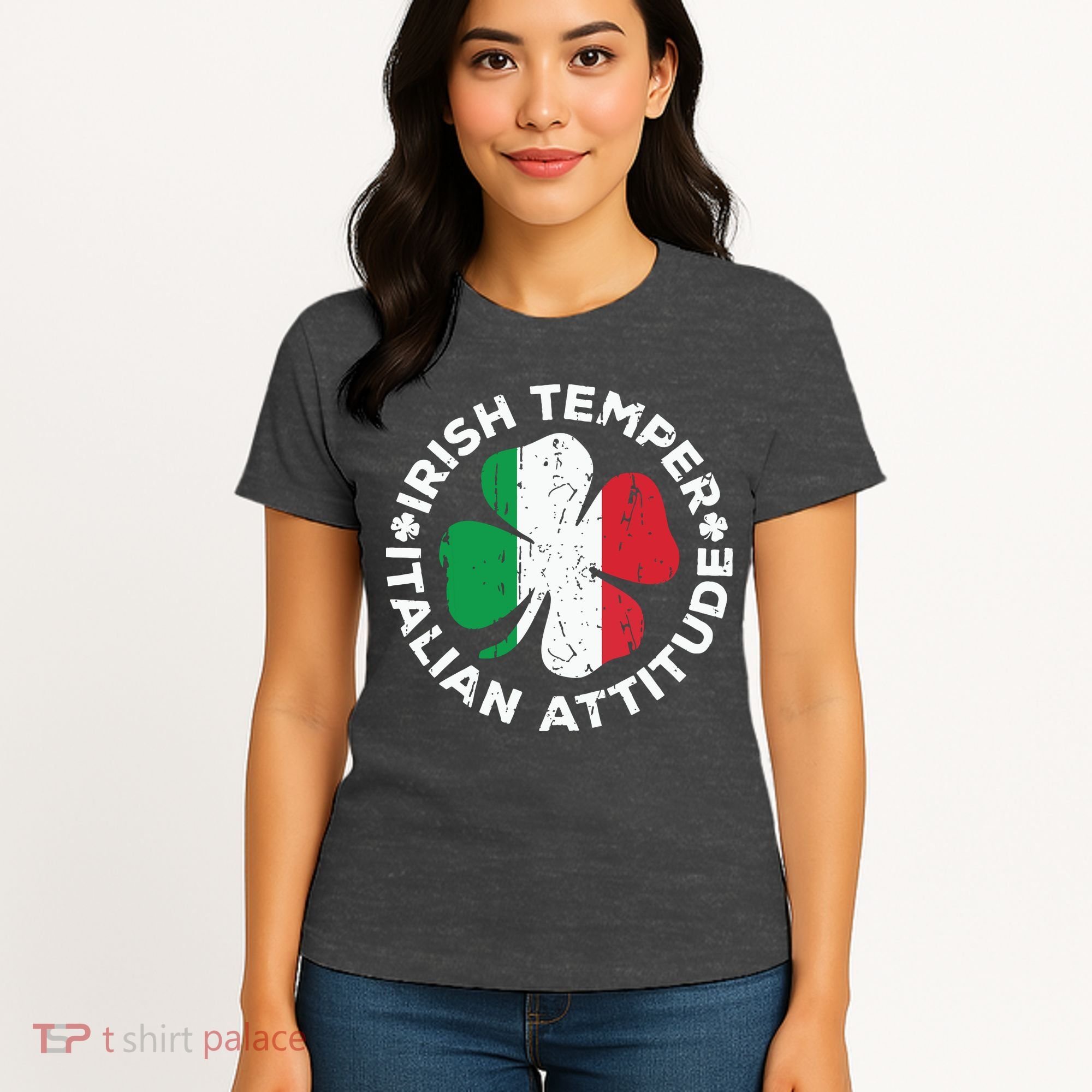 Irish Temper Italian Attitude St Patricks Day Women's T-Shirt