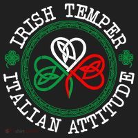 Irish Temper Italian Attitude Shamrock Italy Flag Pattys Day Women's Sweatshirt thumb 2