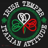 Irish Temper Italian Attitude Shamrock Italy Flag Pattys Day Women's Long Sleeve Shirt thumb 2
