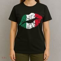Italy T Italy Kiss Lips Italian Gift Italian T-Shirt thumb 4