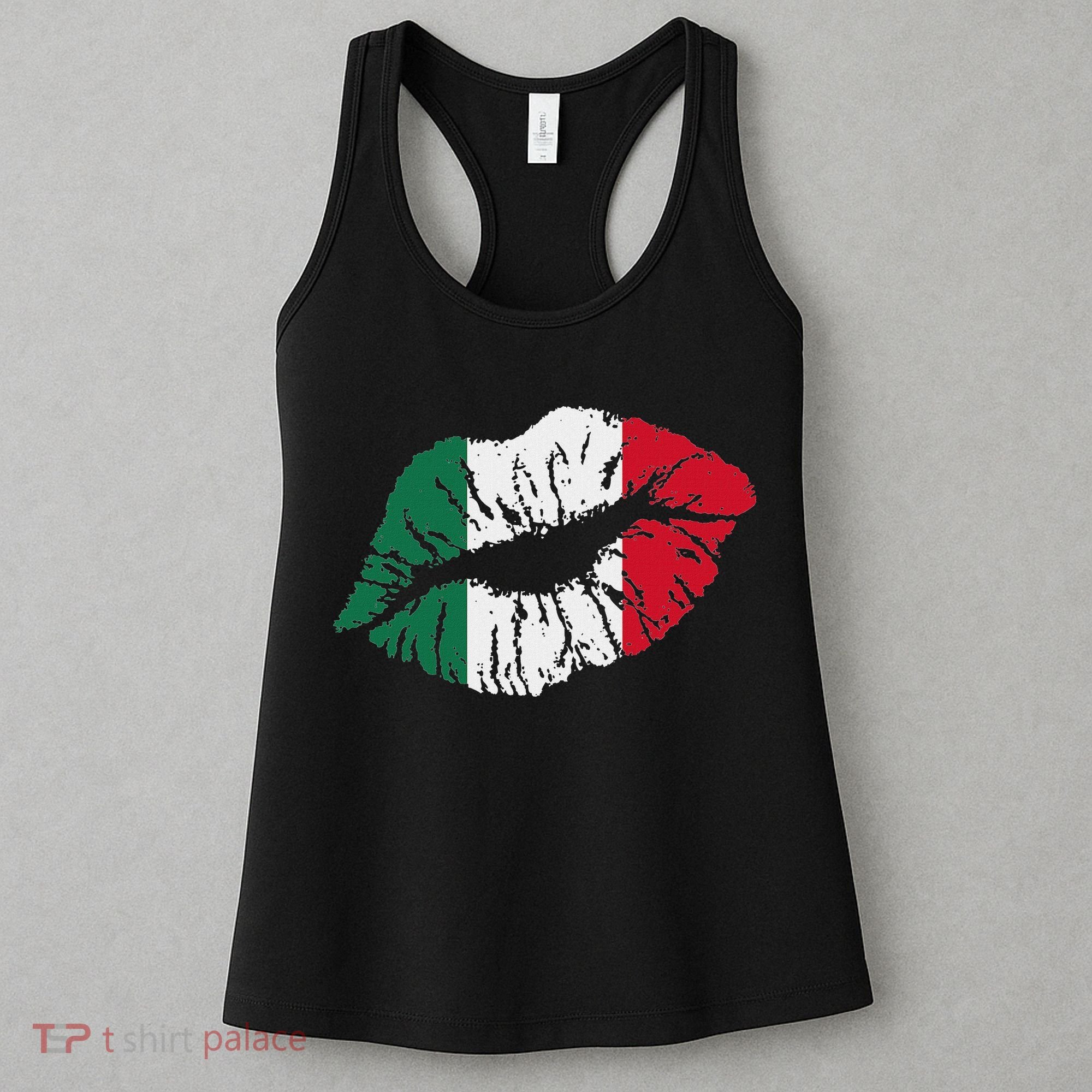 Italy T Italy Kiss Lips Italian Gift Italian Women's Tank Top