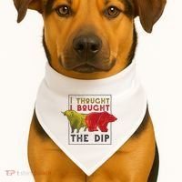 I Thought I Bought The Dip Bitcoin USA-Made Doggie Bandana thumb 1