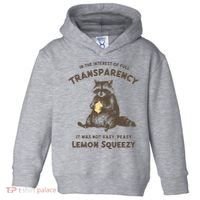 In The Interest Of Full Transparency It Was Not Easy Peasy Lemon Squeezy Raccoon Toddler Hoodie thumb 0