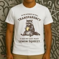 In The Interest Of Full Transparency It Was Not Easy Peasy Lemon Squeezy Raccoon T-Shirt thumb 3